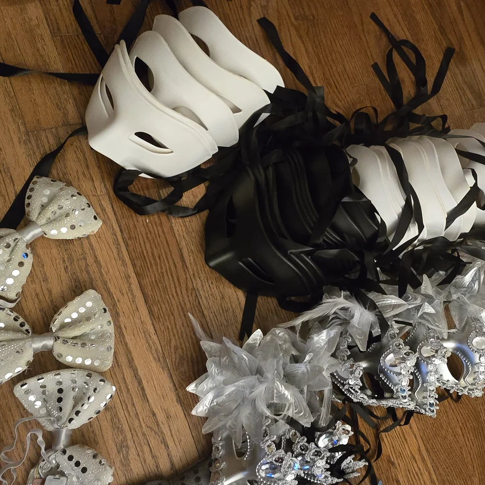 Black and White Masquerade Masks